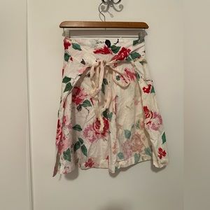 VINTAGE 1950s tie floral apron